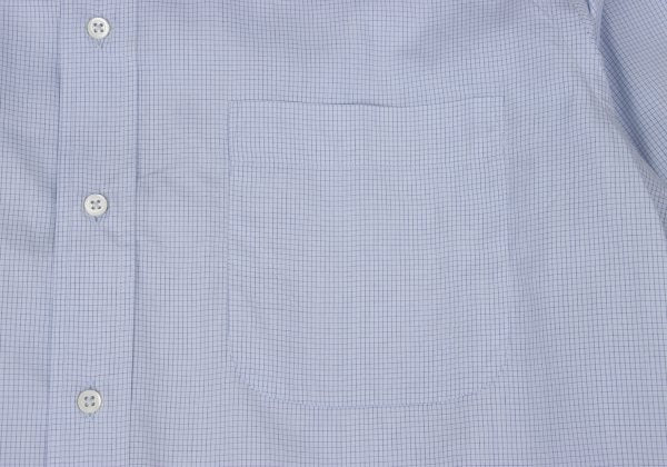 ARMANI COLLEZIONI Cotton Graph Check Shirt Blue Size 42