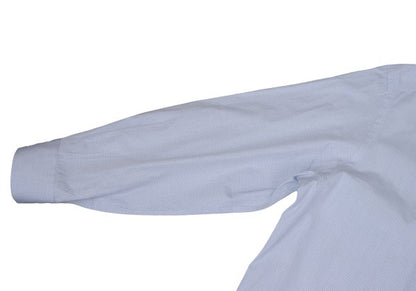 ARMANI COLLEZIONI Cotton Graph Check Shirt Blue Size 42