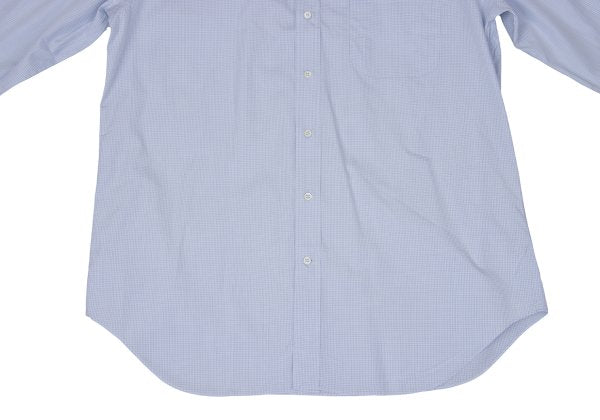 ARMANI COLLEZIONI Cotton Graph Check Shirt Blue Size 42