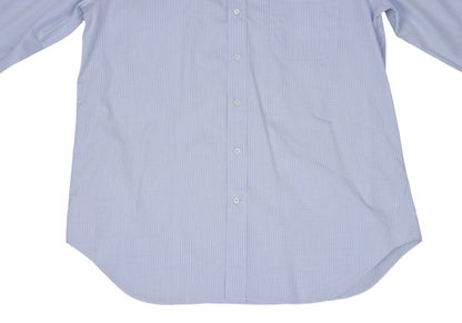 ARMANI COLLEZIONI Cotton Graph Check Shirt Blue Size 42