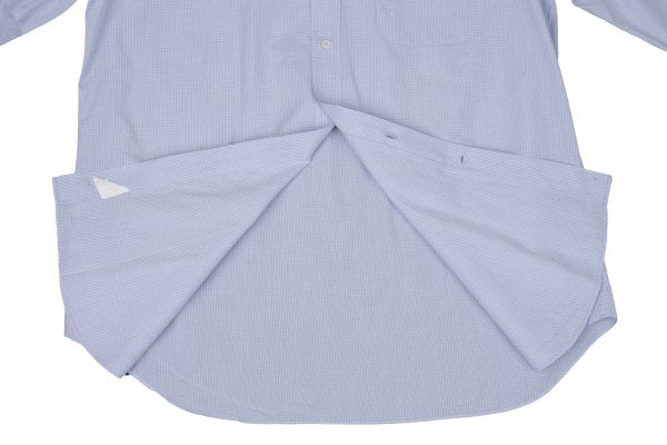 ARMANI COLLEZIONI Cotton Graph Check Shirt Blue Size 42