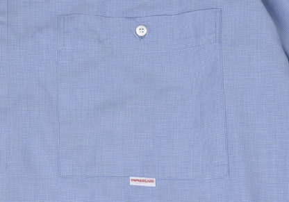 Papas Blue Puppytooth Cotton Shirt Size L