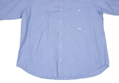 Papas Blue Puppytooth Cotton Shirt Size L