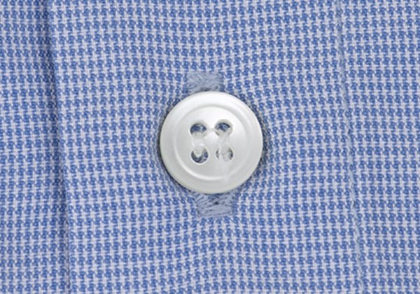 Papas Blue Puppytooth Cotton Shirt Size L