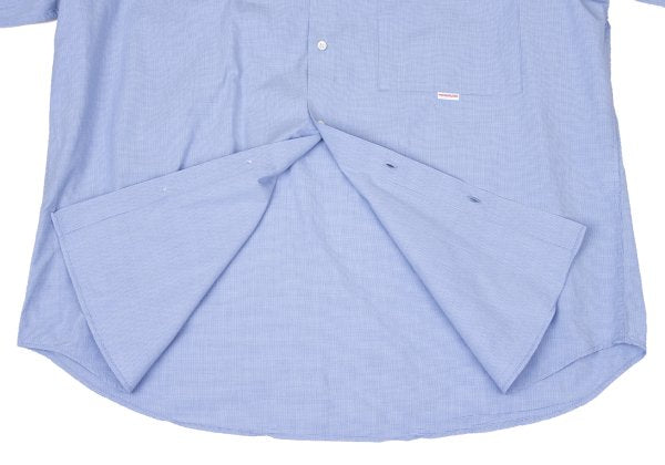 Papas Blue Puppytooth Cotton Shirt Size L