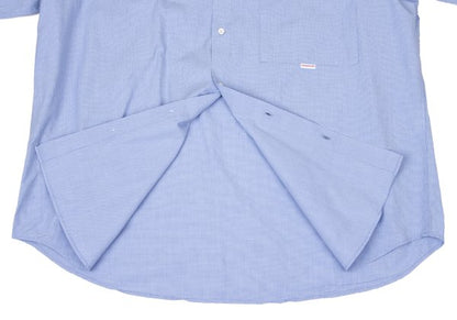 Papas Blue Puppytooth Cotton Shirt Size L