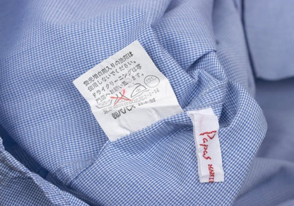 Papas Blue Puppytooth Cotton Shirt Size L