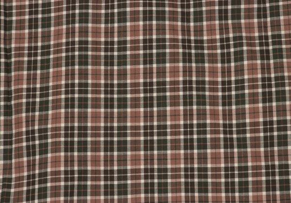 Papas Check Cotton Shirt Green Brown Size L