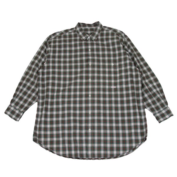 Papas Green Check Cotton Shirt Size L