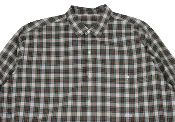 Papas Green Check Cotton Shirt Size L