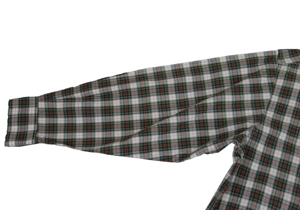 Papas Green Check Cotton Shirt Size L
