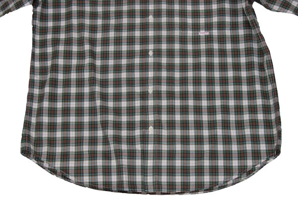 Papas Green Check Cotton Shirt Size L