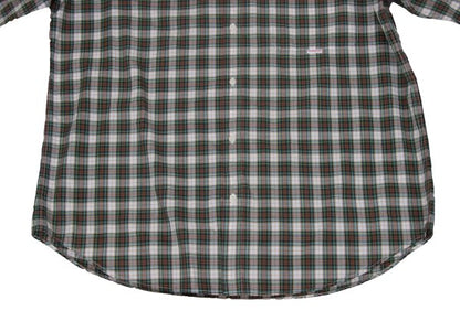 Papas Green Check Cotton Shirt Size L