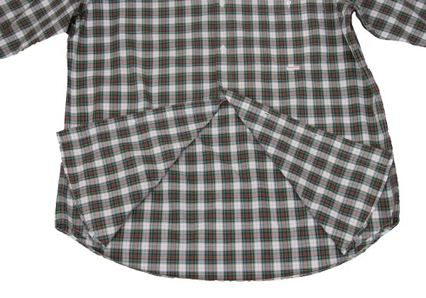 Papas Green Check Cotton Shirt Size L