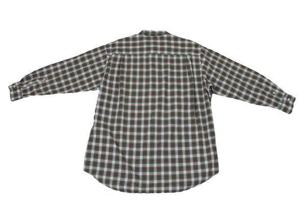 Papas Green Check Cotton Shirt Size L