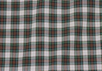 Papas Green Check Cotton Shirt Size L