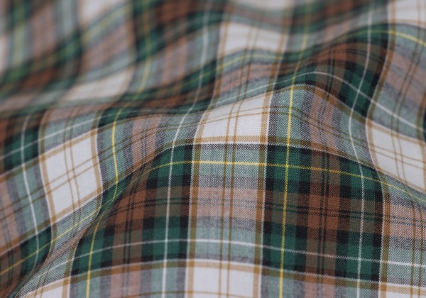 Papas Green Check Cotton Shirt Size L