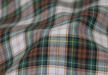 Papas Green Check Cotton Shirt Size L