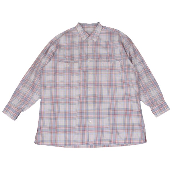 Papas Pink Plaid Cotton Long Sleeve Shirt Size L