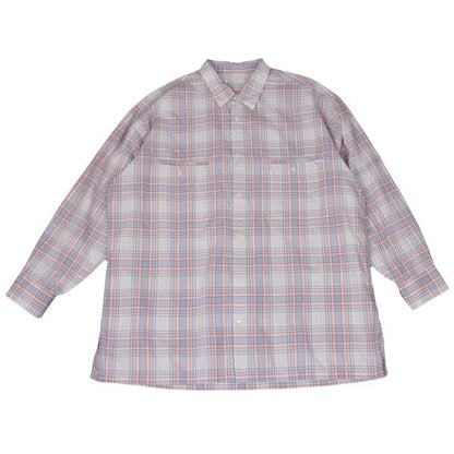Papas Pink Plaid Cotton Long Sleeve Shirt Size L