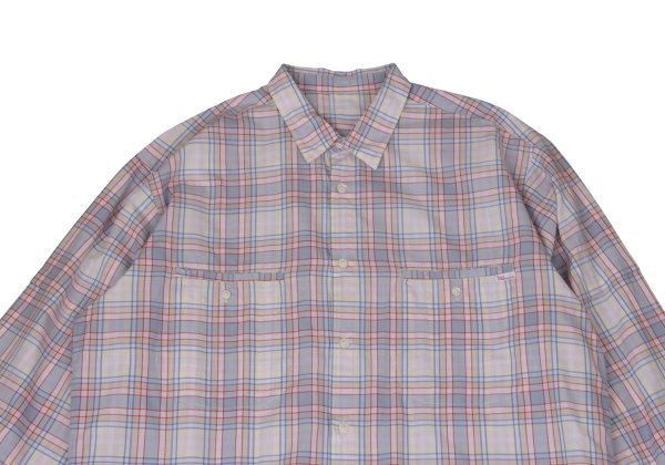 Papas Pink Plaid Cotton Long Sleeve Shirt Size L