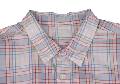 Papas Pink Plaid Cotton Long Sleeve Shirt Size L