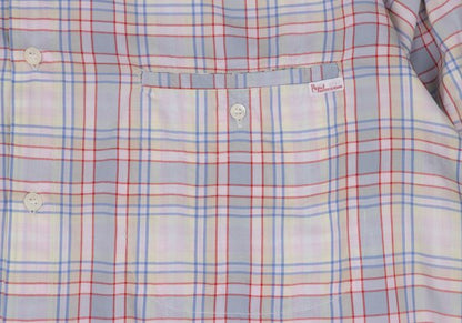 Papas Pink Plaid Cotton Long Sleeve Shirt Size L