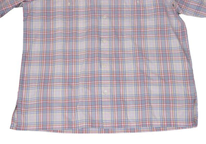 Papas Pink Plaid Cotton Long Sleeve Shirt Size L
