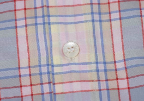 Papas Pink Plaid Cotton Long Sleeve Shirt Size L