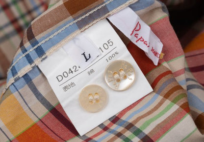 Papas Check Cotton Shirt Multi Size L