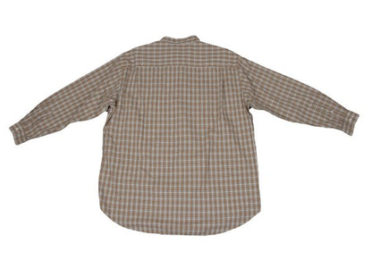 Papas Check Button Down Cotton Shirt Brown Multi Size L