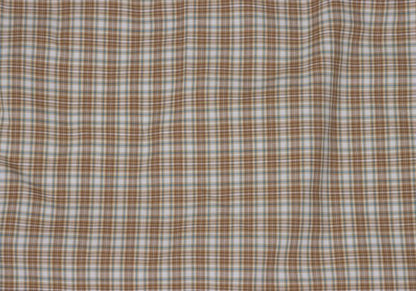 Papas Check Button Down Cotton Shirt Brown Multi Size L