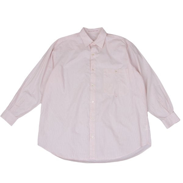 Papas Red Pinstripe Cotton Long Sleeve Shirt Size L