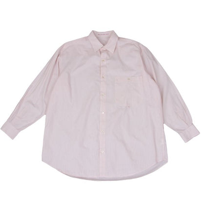 Papas Red Pinstripe Cotton Long Sleeve Shirt Size L
