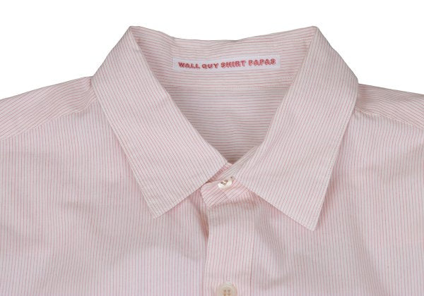 Papas Red Pinstripe Cotton Long Sleeve Shirt Size L