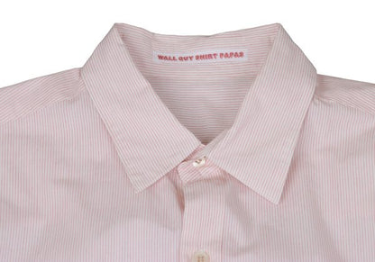 Papas Red Pinstripe Cotton Long Sleeve Shirt Size L