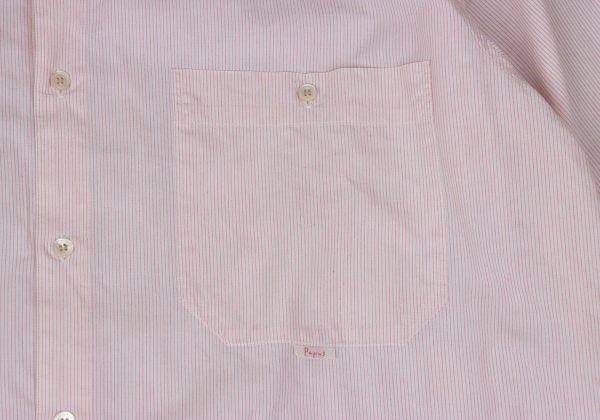 Papas Red Pinstripe Cotton Long Sleeve Shirt Size L