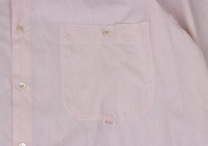 Papas Red Pinstripe Cotton Long Sleeve Shirt Size L