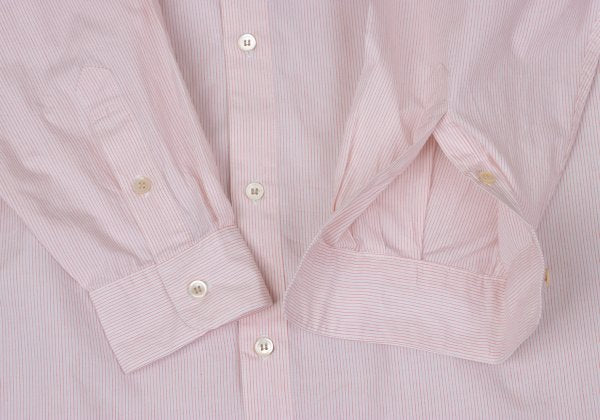 Papas Red Pinstripe Cotton Long Sleeve Shirt Size L