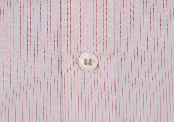 Papas Red Pinstripe Cotton Long Sleeve Shirt Size L