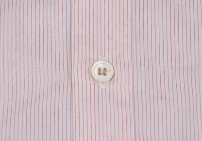 Papas Red Pinstripe Cotton Long Sleeve Shirt Size L