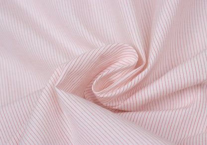 Papas Red Pinstripe Cotton Long Sleeve Shirt Size L