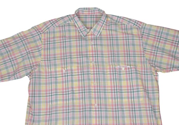 Papas Check Cotton S/S Shirt White Multi Size L