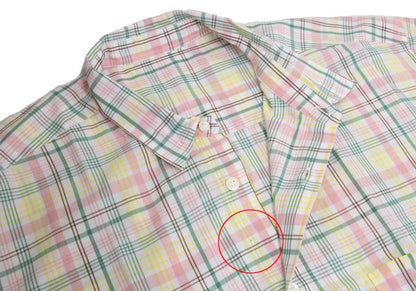 Papas Check Cotton S/S Shirt White Multi Size L