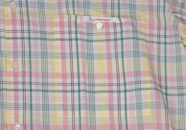 Papas Check Cotton S/S Shirt White Multi Size L