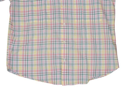 Papas Check Cotton S/S Shirt White Multi Size L