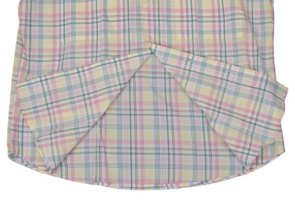 Papas Check Cotton S/S Shirt White Multi Size L