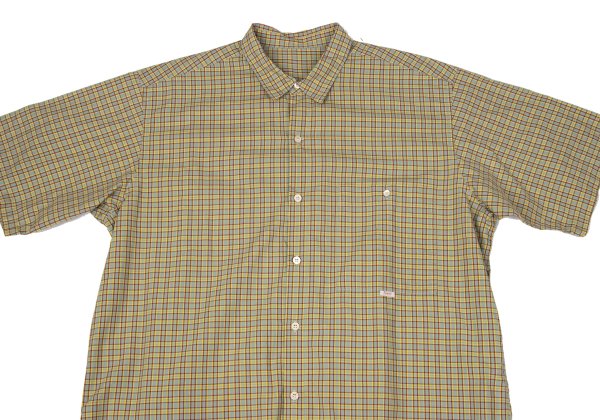 Papas Blue Plaid Cotton Short Sleeve Shirt Size L