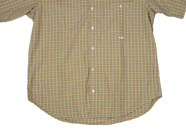 Papas Blue Plaid Cotton Short Sleeve Shirt Size L