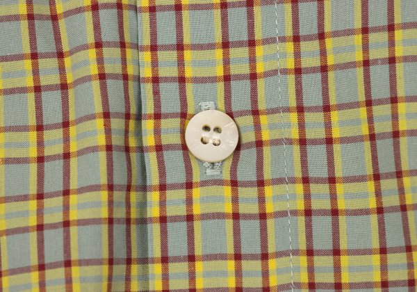 Papas Blue Plaid Cotton Short Sleeve Shirt Size L